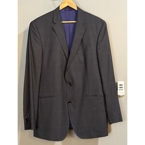 Ted Baker Blazer Endurance Wool Sport Coat Check Union Canada Made 44L‎